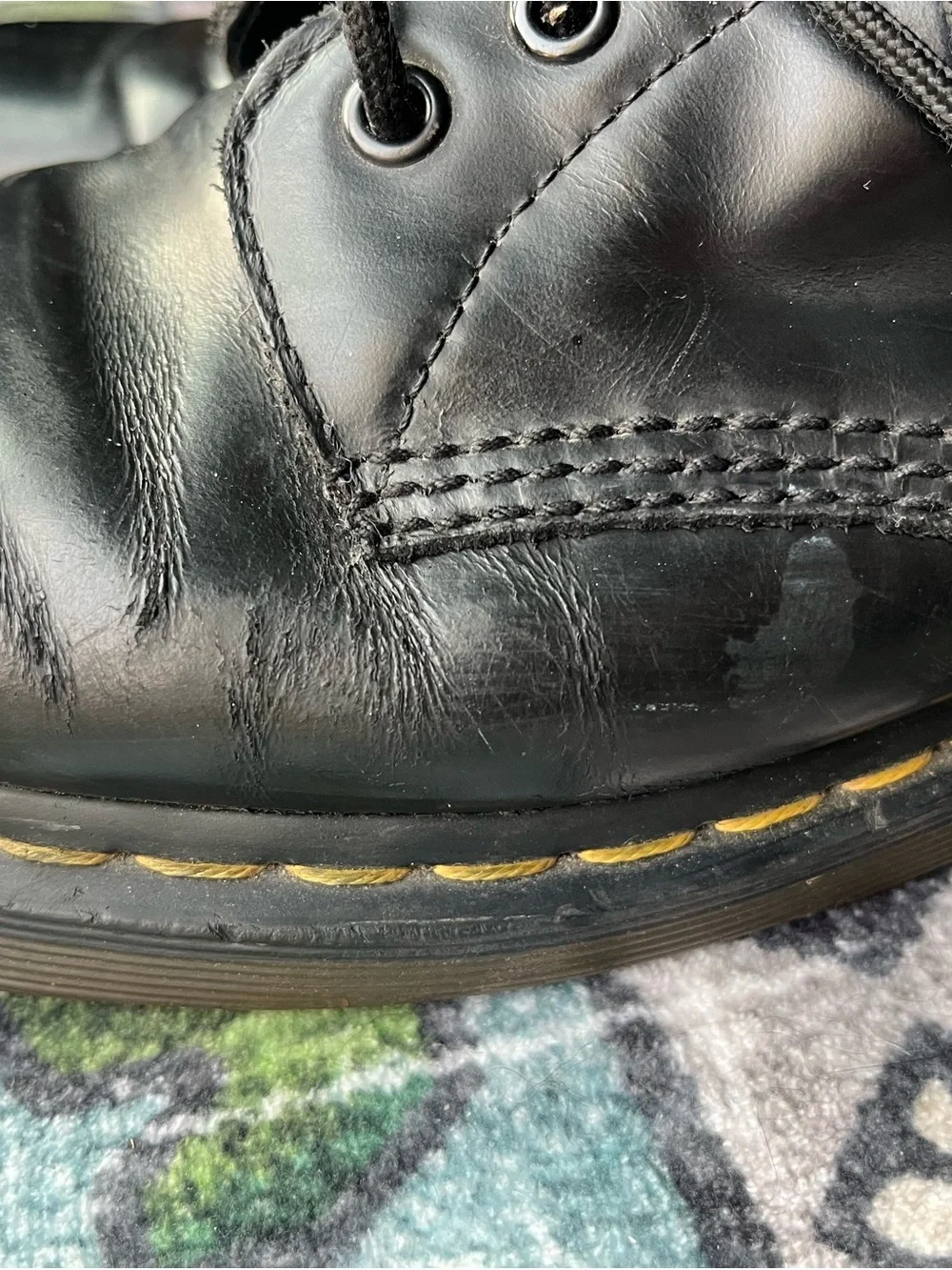 Dr. Martens Black Leather Lace-Up Men’s Combat Boots